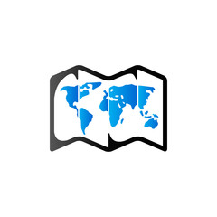 Duo Tone Icon - Map