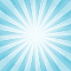 Abstract background. Soft Light Blue rays background. Vector 