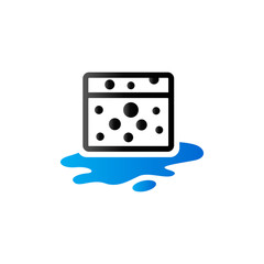 Duo Tone Icon - Sponge cleaning