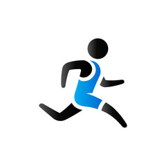 Duo Tone Icon - Running athlete