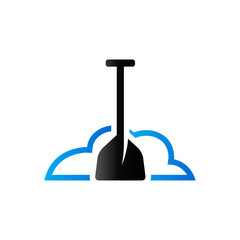 Duo Tone Icon - Snow shovel