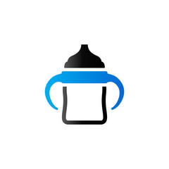 Duo Tone Icon - Milk bottle