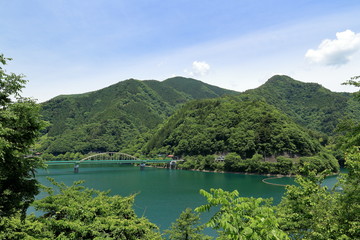 奥多摩湖と橋