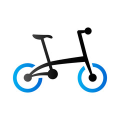 Duo Tone Icon - Folding bicycle