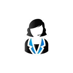 Duo Tone Icon - Female receptionist