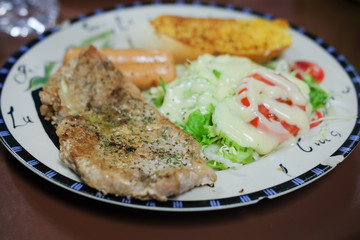 Pork meat steak