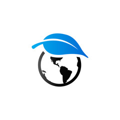 Duo Tone Icon - Globe leaf