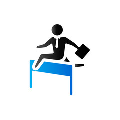 Fototapeta premium Duo Tone Icon - Businessman challenge