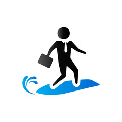 Duo Tone Icon - Businessman challenge