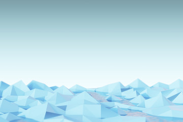 Abstract ice, light blue