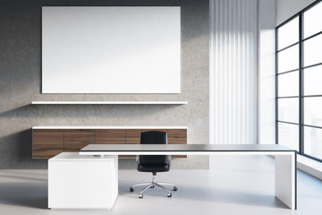 CEO office with poster, front