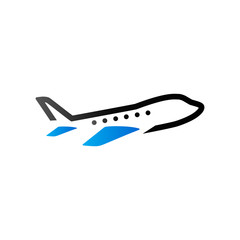 Duo Tone Icon - Airplane