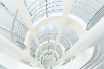 Obraz premium white spiral staircase