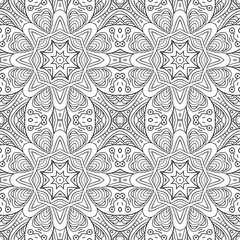 Seamless pattern doodle ornament. Coloring background. Ethnic Zentangl