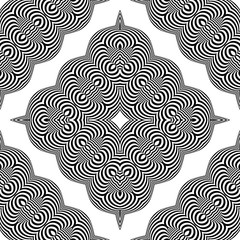 Design seamless monochrome decorative pattern