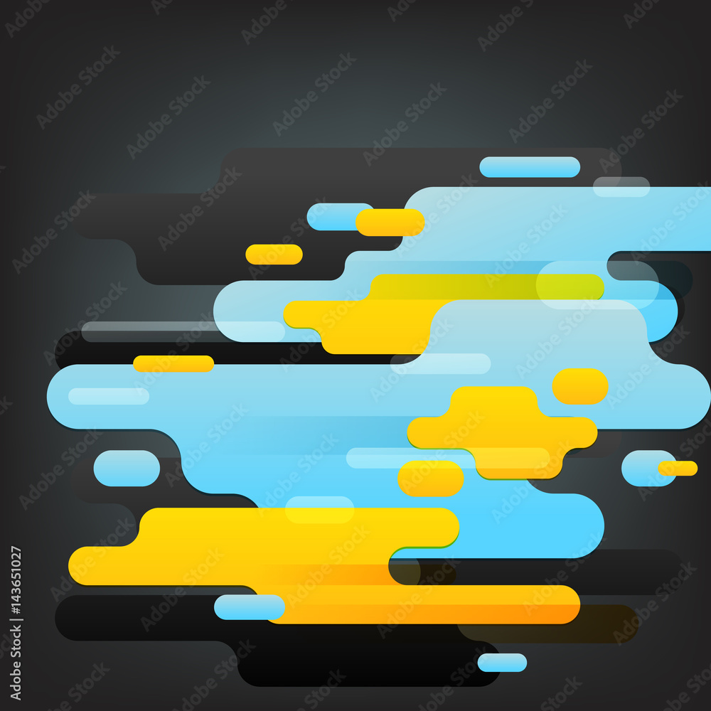 Aufkleber Abstract composition of different color clouds. Abstract vector background