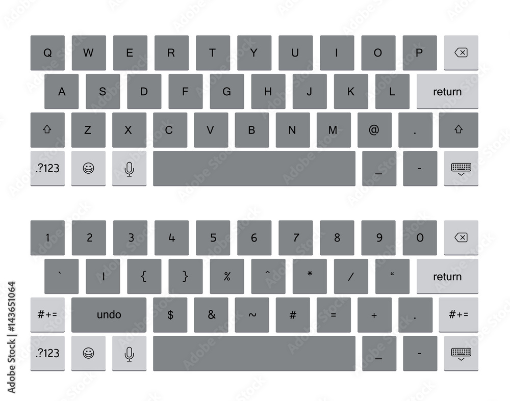 Poster compact virtual keyboard vector illustration