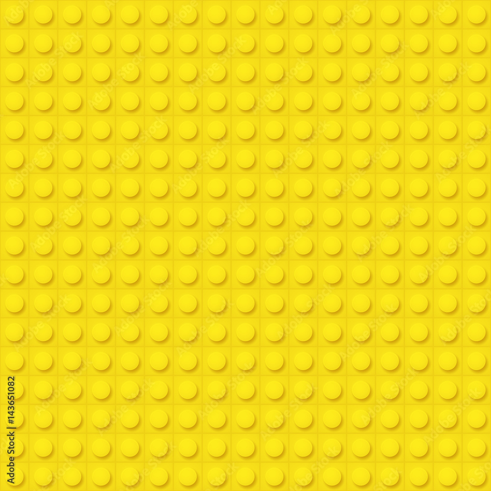 Poster Yellow constructor detail concept. Vector seamless pattern