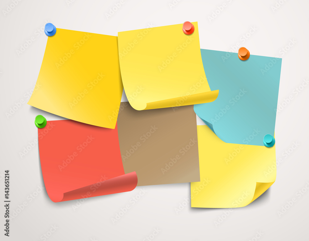Aufkleber Different color paper stickers collection. Template for a text