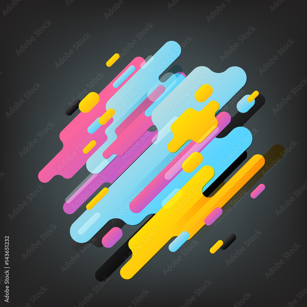Leinwandbilder Abstract composition of different color clouds. Abstract vector background