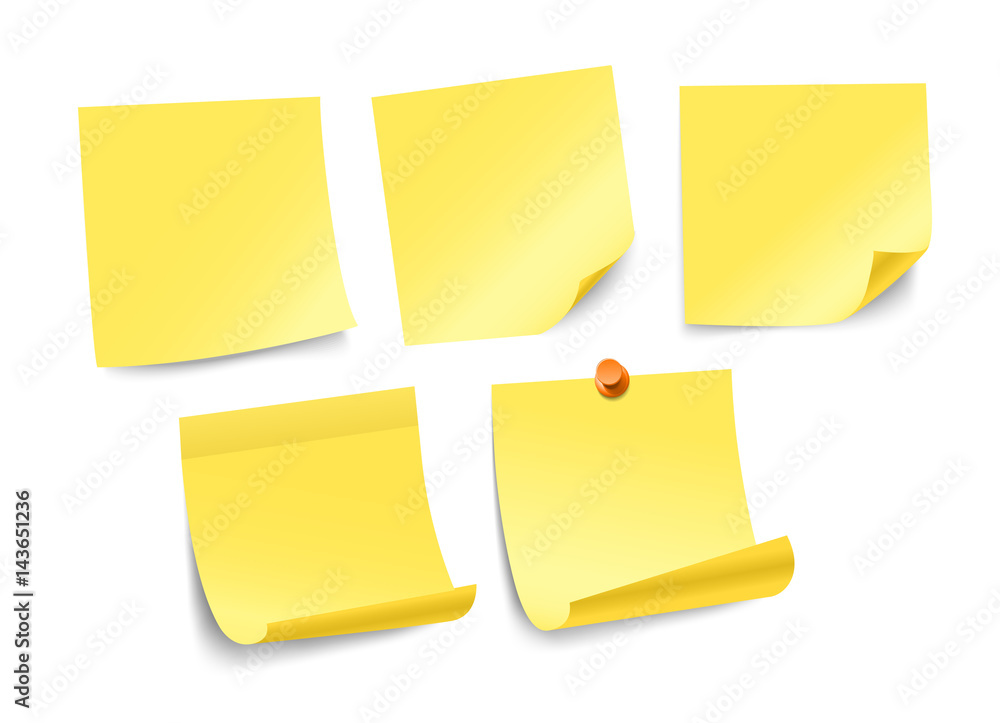 Aufkleber different color paper stickers collection isolated on white. template for a text