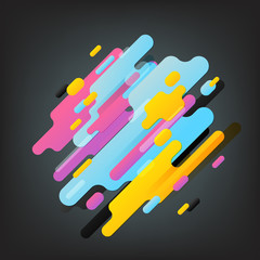 Abstract composition of different color clouds. Abstract vector background