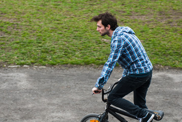 Urban bmx rider