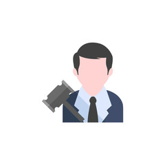 Flat icon - Auctioneer