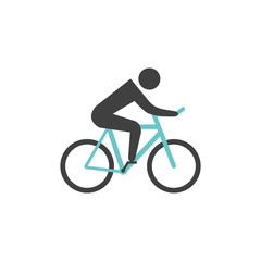Flat icon - Cycling