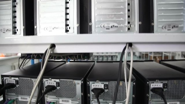 System Units Back Sides with Wires Ports and Connectors