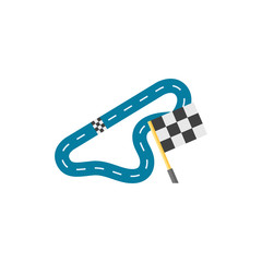 Flat icon - Race circuit