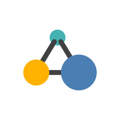 Flat icon - Connected dots