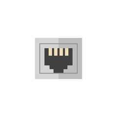 Flat icon - Local area connector