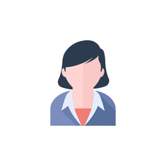 Flat icon - Female receptionist