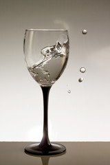 water splash in a glass