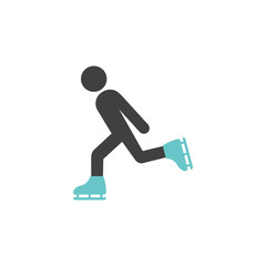 Flat icon - Ice skating
