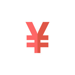 Flat icon - Japan Yen symbol