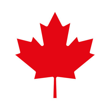 Maple leaf icon. Canadian symbol. Vector illustration.