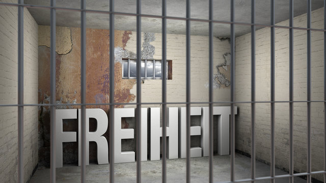 konzeptionelles Bild zum Thema Freiheit und Haft