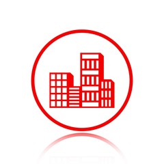 Naklejka premium city icon stock vector illustration flat design