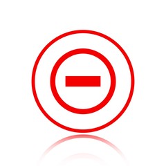 minus icon stock vector illustration flat design
