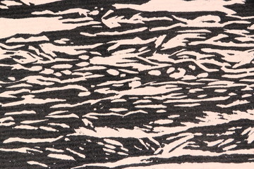 Art abstract background. Pattern print on warm color paper. Wood cut. Modern art. Contemporary art.