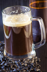 Beer and sunflower seeds