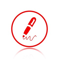 pen icon stock vector illustration flat design