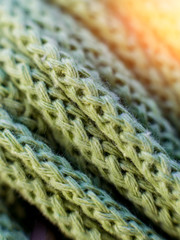 Ball of yarn on the table. Material for knitting.