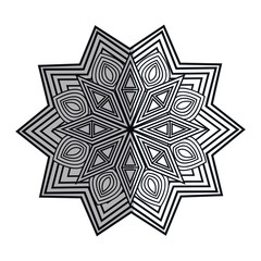 mandala art isolated icon