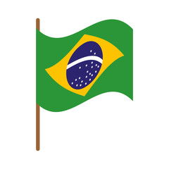 brazil flag isolated icon