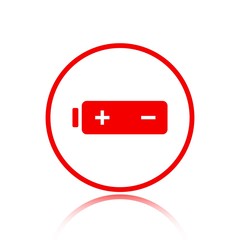 Battery web icon, battery  icon stock vector illustration flat design