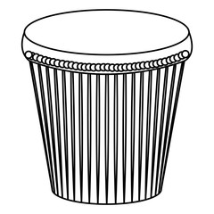 carnival bongo isolated icon