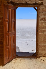 Salar de Uyuni in Bolivia in a Salthouse